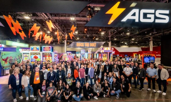 AGS, a major entity, successfully transitions to a digital game studio with an 86% annual increase in its interactive division.