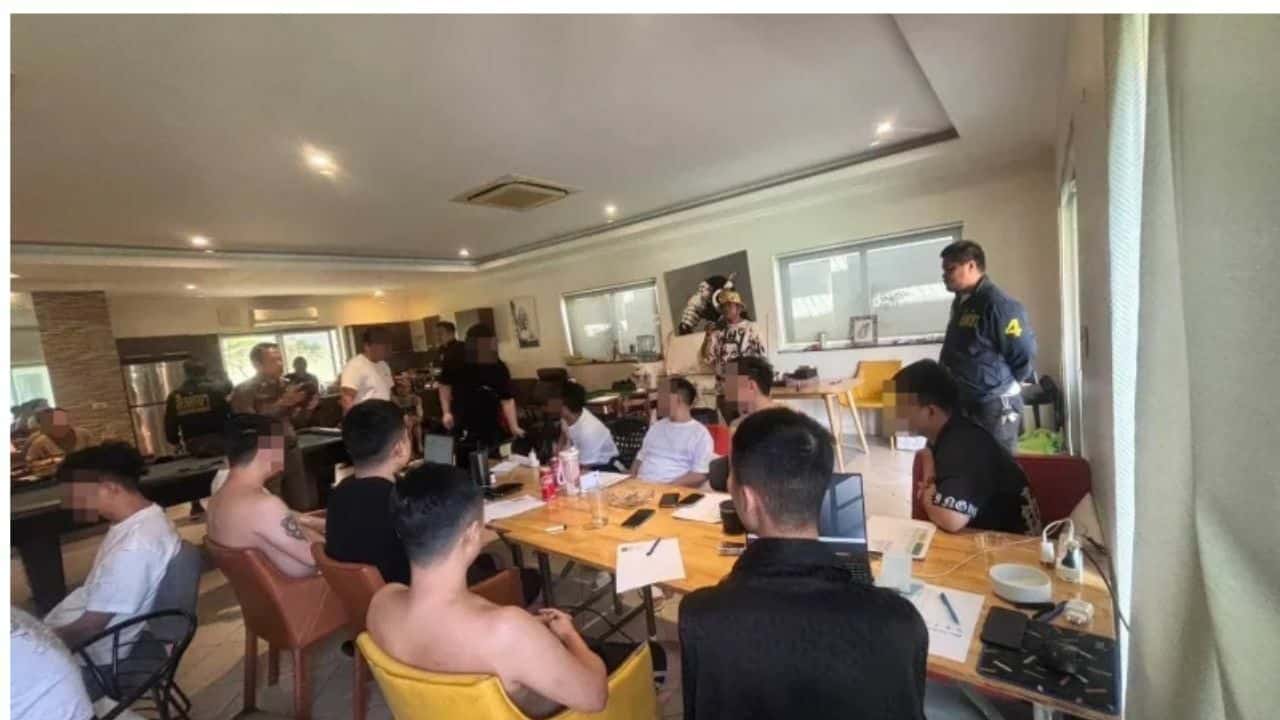 芭提雅警方端掉中国诈骗团伙，豪华别墅成赌场与高利贷窝点