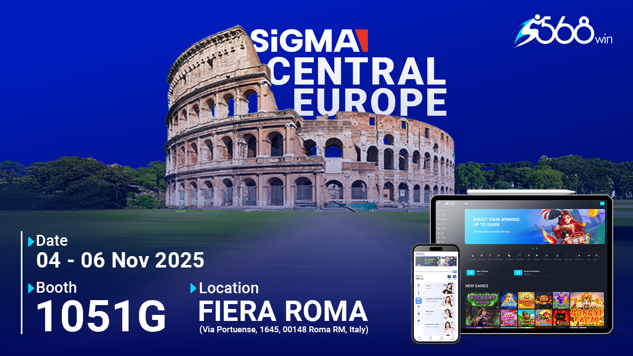 568Win will soon head to SiGMA Central Europe 2025 – Rome, Italy!