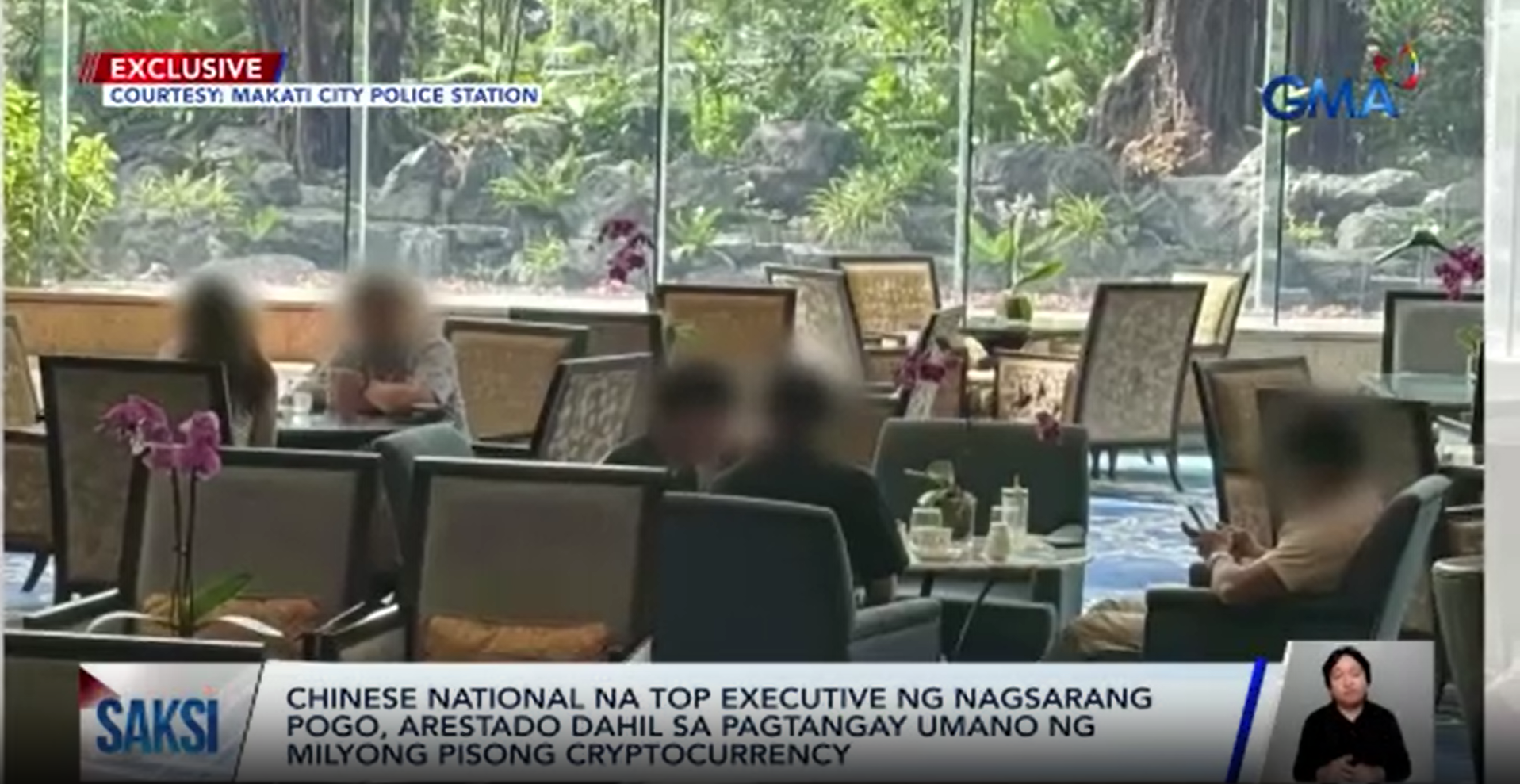 Former POGO Chinese financial officer suspected of cryptocurrency theft, arrested outside a five-star hotel in Makati.