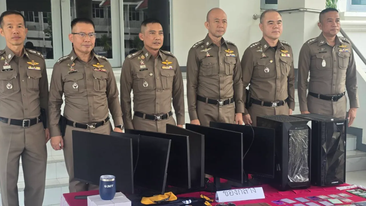 Thai police bust a large online gambling ring in Buddha Thong Mansion, with involved amounts exceeding 300 million baht.