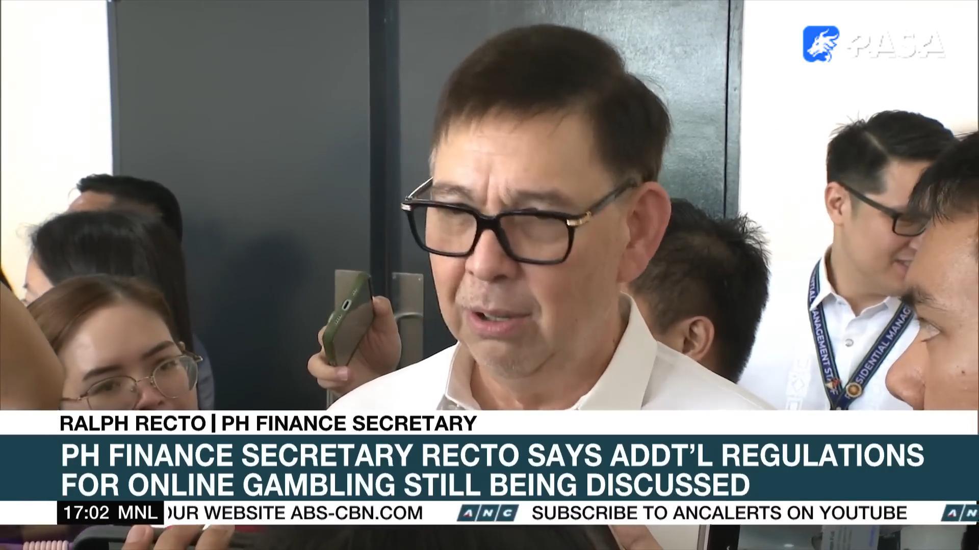 Philippine Finance Minister Recto speaks out! Additional regulations on online gambling are still under discussion!