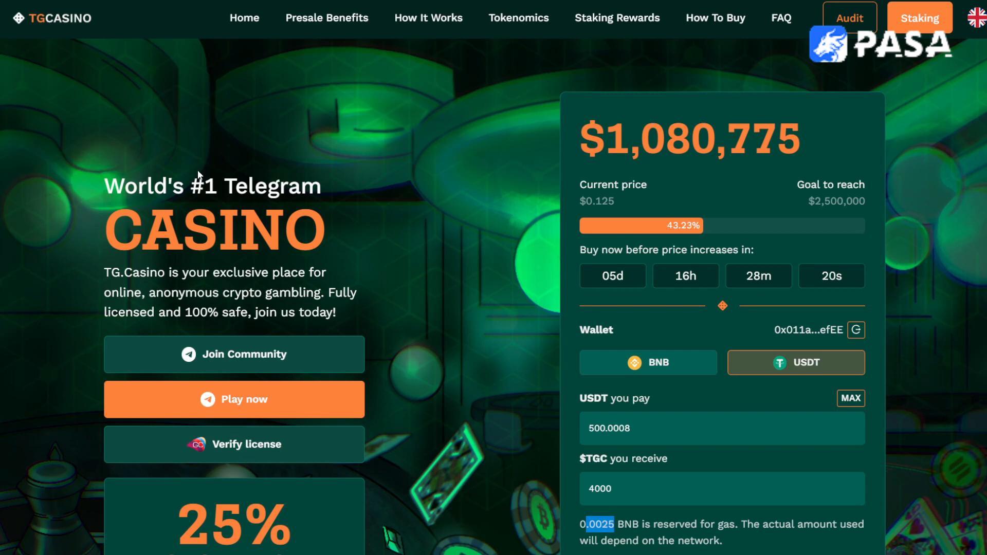 全球排名第一的Telegram賭場？！——TG Casino Token 評測！