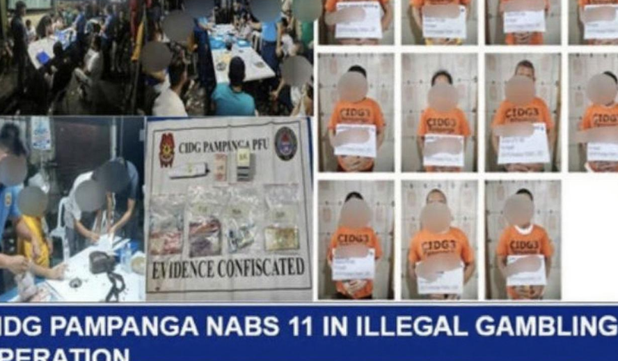 Philippine police in Pampanga province raid illegal casino, arrest 11 suspects