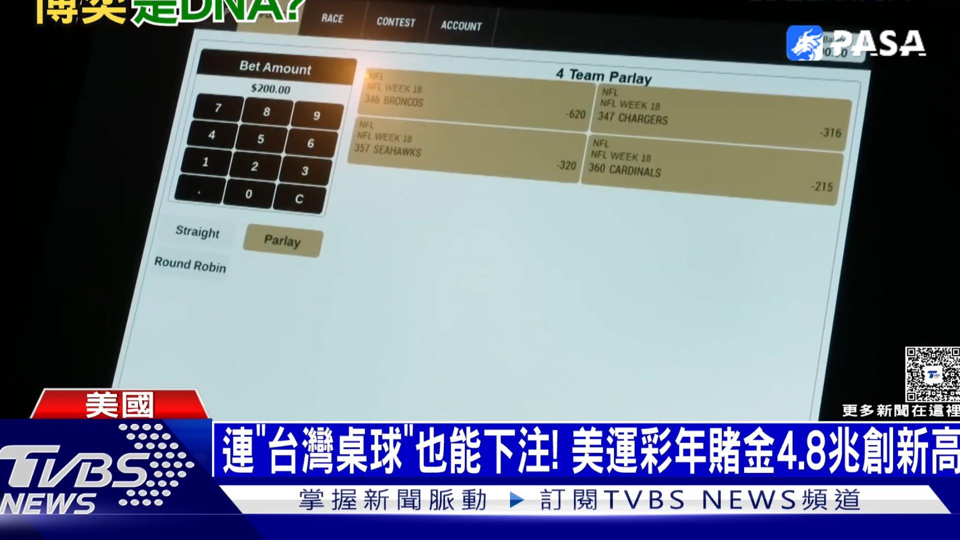 "Even betting on 'Taiwan table tennis'? U.S. sports betting hits a new high with legal annual bets of 4.8 trillion!"