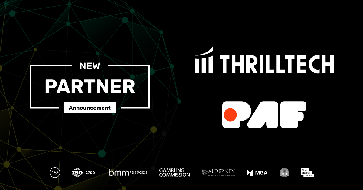 ThrillTech provides customized player-funded cumulative jackpot solutions for Paf.