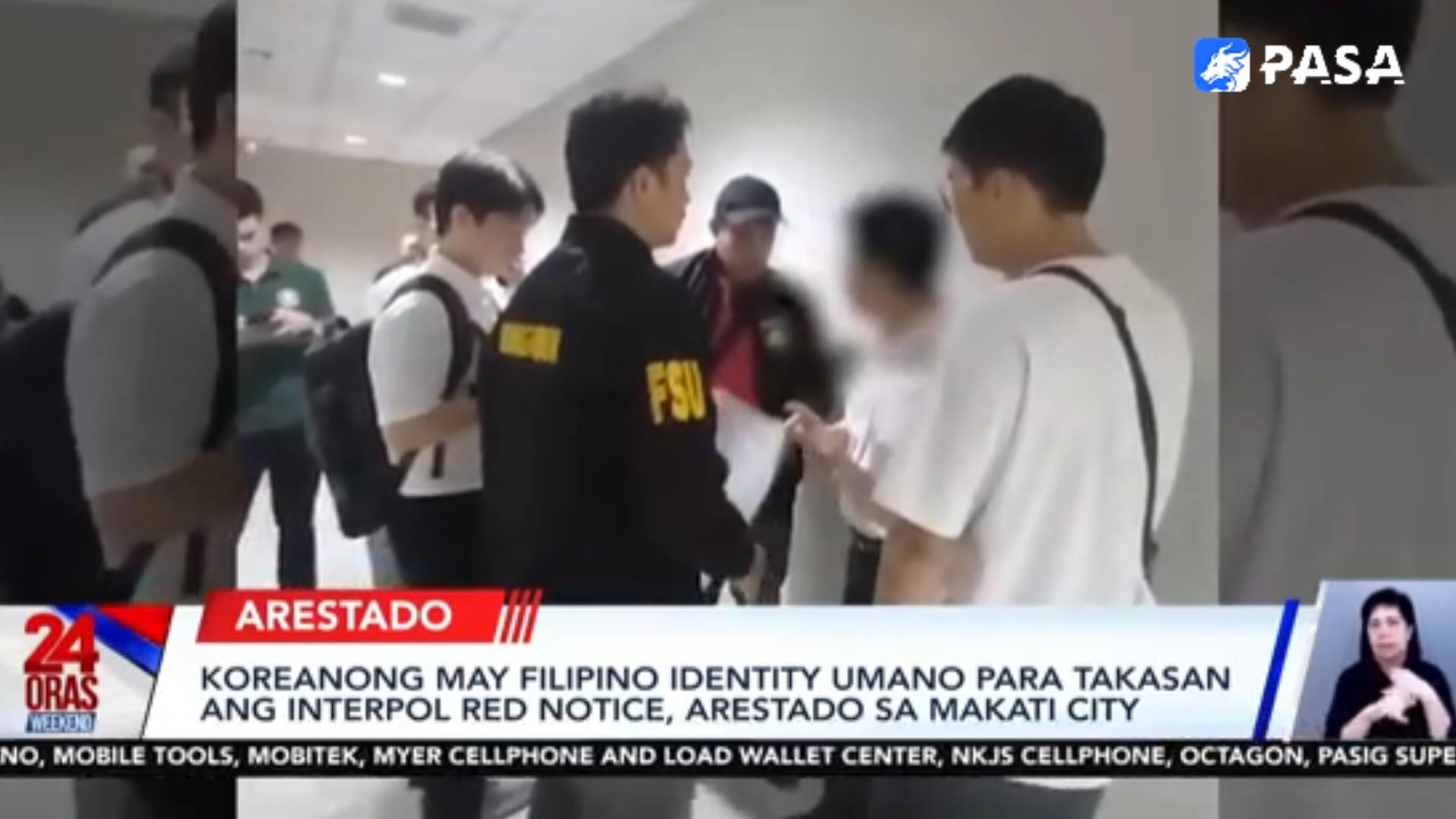 South Korean fugitive arrested for forging Philippine identity! Two others suspected of recruiting for illegal POGO work!