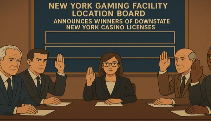 The suspense over New York State casino licenses will be revealed, as three giants compete for the last chance.