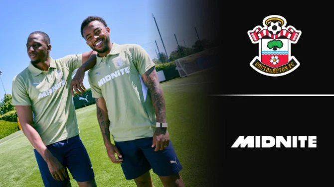 Midnite enters the football sponsorship market for the first time, becoming the training kit partner for Southampton for the 2025/26 season.