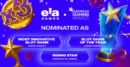 ELA Games sweeps three nominations at the European iGaming Awards, with Joker Winpot being a double finalist.
