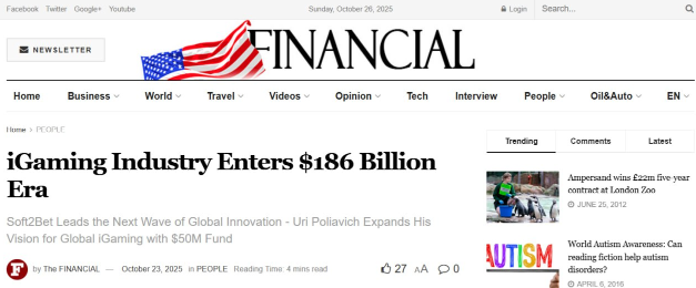 iGaming Industry Size Hits $186 Billion: The Next Golden Decade of Digital Entertainment